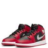 Big Kid's Jordan 1 Mid Black/White-Gym Red (DQ8423 061)