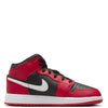 Big Kid's Jordan 1 Mid Black/White-Gym Red (DQ8423 061)