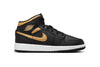 Big Kid's Jordan 1 Mid Black/Metallic Gold-White (DQ8423 071)