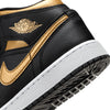 Big Kid's Jordan 1 Mid Black/Metallic Gold-White (DQ8423 071)