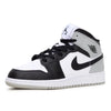 Big Kid's Air Jordan 1 Mid White/Black-LT Smoke Grey (DQ8423 101)