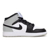 Big Kid's Air Jordan 1 Mid White/Black-LT Smoke Grey (DQ8423 101)