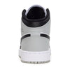 Big Kid's Air Jordan 1 Mid White/Black-LT Smoke Grey (DQ8423 101)