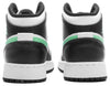 Big Kid's Jordan 1 Mid White/Green Glow-Black (DQ8423 103)