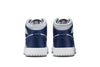 Big Kid's Jordan 1 Mid White/Midnight Navy-Wolf Grey (DQ8423 104)