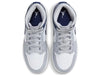 Big Kid's Jordan 1 Mid White/Midnight Navy-Wolf Grey (DQ8423 104)