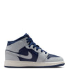 Big Kid's Jordan 1 Mid Blue Void/Pure Platinum (DQ8423 403)