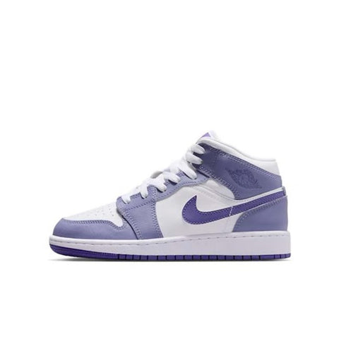 Big Kid's Jordan 1 Mid Dusty Amethyst/Court Purple (DQ8423 500)