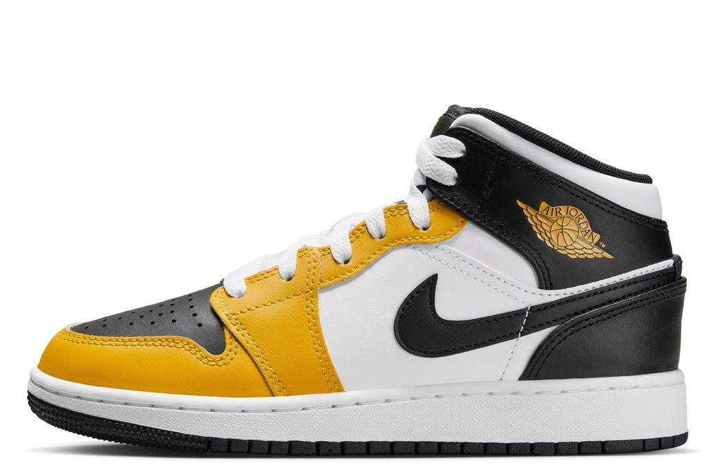 Big Kid's Jordan 1 Mid Yellow Ochre/Black-White (DQ8423 701)