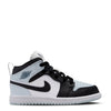 Little Kid's Jordan 1 Mid Black/Black-Aura-Squadron Blue (DQ8424 002)