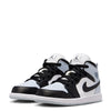 Little Kid's Jordan 1 Mid Black/Black-Aura-Squadron Blue (DQ8424 002)