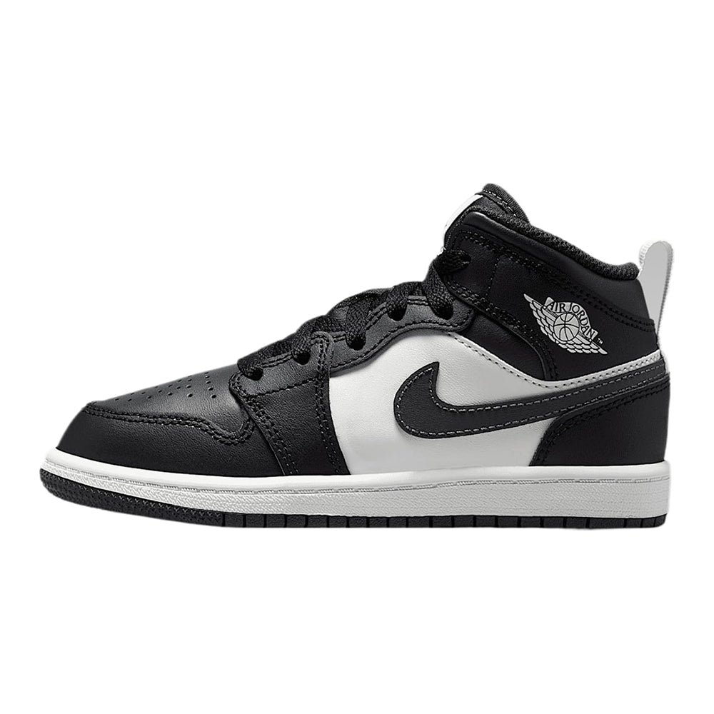 Little Kid's Jordan 1 Mid Black/Off Noir-Summit White (DQ8424 010)