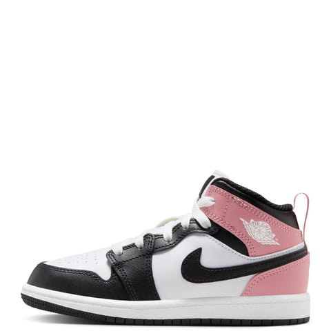 Little Kid's Jordan 1 Mid White/Black-Rust Pink (DQ8424 100)