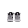 Little Kid's Jordan 1 Mid White/Black-LT Smoke Grey (DQ8424 101)