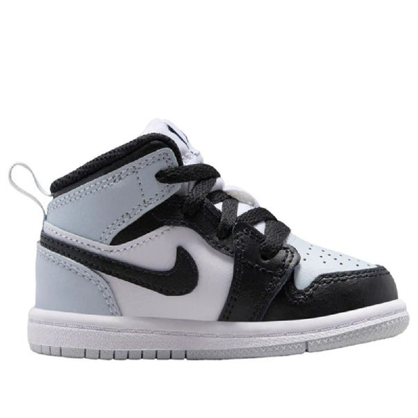 Toddler's Jordan 1 Mid Black/Black-Aura-Squadron Blue (DQ8425 002)