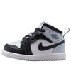 Toddler's Jordan 1 Mid Black/Black-Aura-Squadron Blue (DQ8425 002)