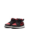 Toddler's Jordan 1 Mid Black/Varsity Red-Summit White (DQ8425 067)