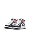 Toddler's Jordan 1 Mid White/Black-Rust Pink (DQ8425 100)