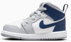 Little Kid's Jordan 1 Mid White/Midnight Navy-Wolf Grey (DQ8424 104)