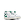 Toddler's Jordan 1 Mid Summit White/Pine Green (DQ8425 142)