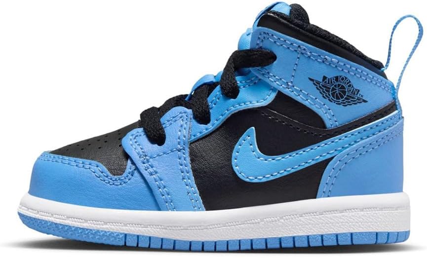 Toddler's Jordan 1 Mid University Blue/Black-White (DQ8425 401)