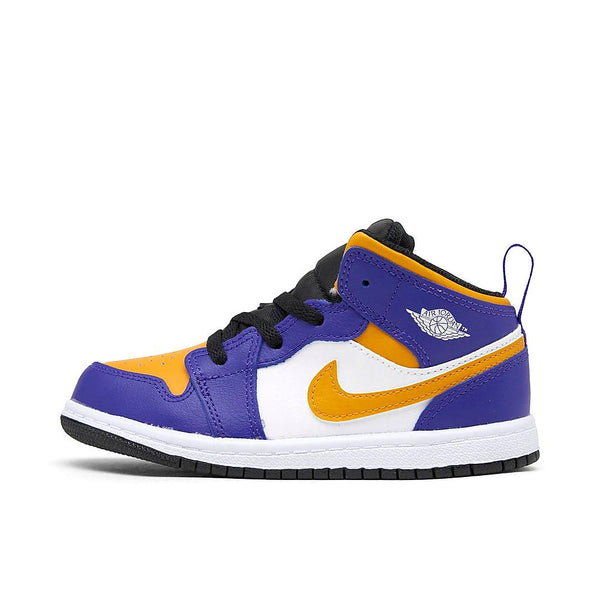 Toddler's Jordan 1 Mid Dark Concord/Taxi-White-Black (DQ8425 517)