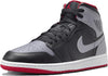 Men's Jordan 1 Mid Black/Cement Grey-Fire Red (DQ8426 006)