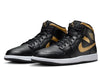 Men's Jordan 1 Mid Black/Metallic Gold-White (DQ8426 071)