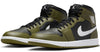 Men's Jordan 1 Mid Black/White-Medium Olive-Sail (DQ8426 092)