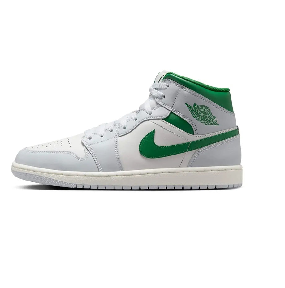 Men's Jordan 1 Mid Summit White/Pine Green (DQ8426 142)