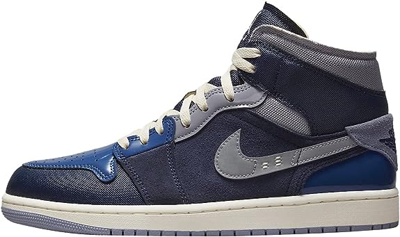 Men's Jordan 1 Mid SE Craft Obsidian/White-French Blue (DR8868 400)