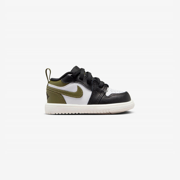 Toddler's Jordan 1 Low Alt Black/White-Medium Olive-Sail (DR9747 092)