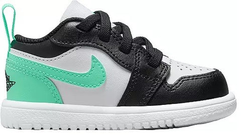 Toddler's Jordan 1 Low Alt White/Black-Green Glow (DR9747 131)