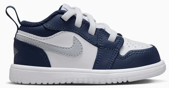 Toddler's Jordan 1 Low Alt White/Wolf Grey-Midnight Navy (DR9747 141)