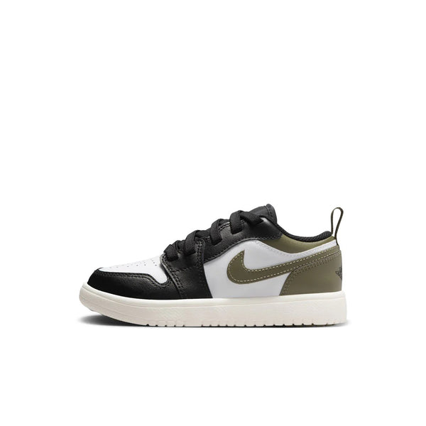 Little Kid's Jordan 1 Low Alt Black/White-Medium Olive-Sail (DR9748 092)