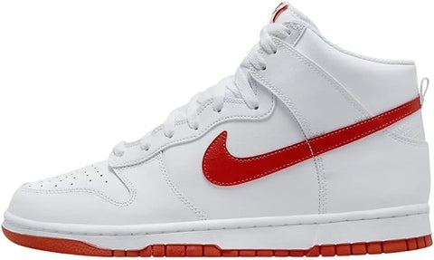 Men's Nike Dunk HI Retro White/Picante Red-White (DV0828 100)