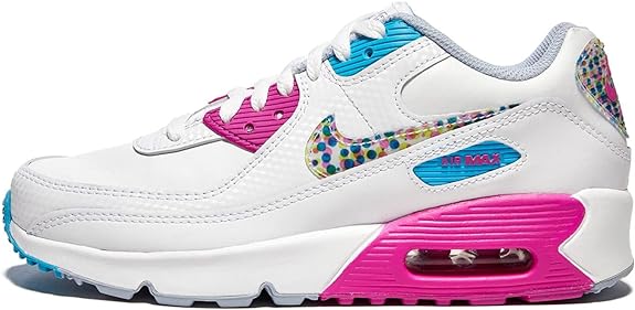 Big Kid's Nike Air Max 90 LTR SE White/Multi-Color (DV1843 100)