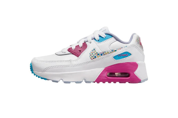 Little Kid's Nike Air Max 90 LTR SE White/Multi-Color (DV1844 100)