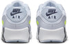 Big Kid's Nike Air Max 90 White/Blackened Blue-Volt (DV3480 100)