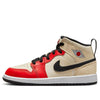 Little Kid's Jordan 1 Mid SS Muslin/Chile Red-Black-White (DV7010 100)