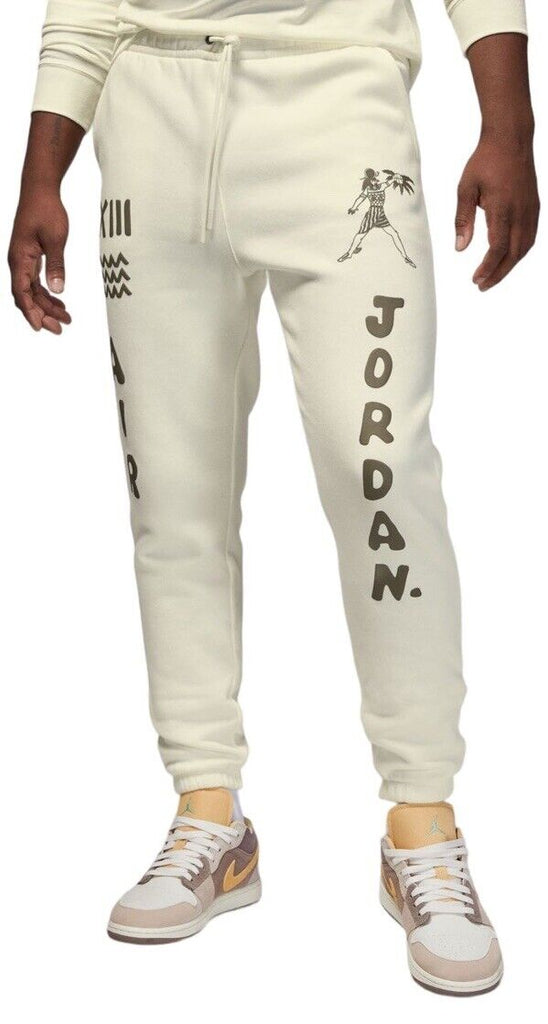 Men's Jordan Sail/Palomino Artist Series by Umar Rashid Flight Fleece Pants