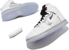 Women's Nike Dunk High SE White/White-Metallic Silver (DX5928 100)