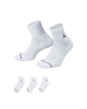 Jordan White Everyday Unisex Ankle Socks (3 Pair)