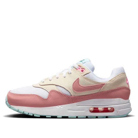 Big Kid's Nike Air Max 1 White/Red Stardust-Guava Ice (DZ3307 101)