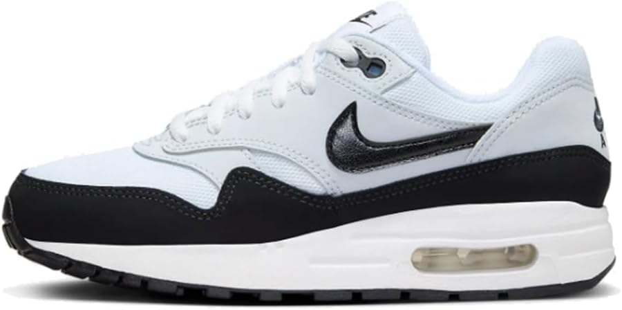 Big Kid's Nike Air Max 1 White/Black-Pure Platinum (DZ3307 106)