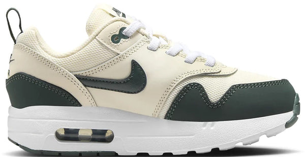 Little Kid's Nike Air Max 1 Easyon Pale Ivory/Vintage Green-Wht (DZ3308 107)