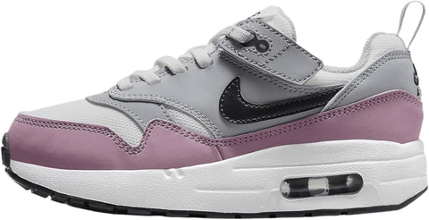 Little Kid's Nike Air Max 1 Easyon Summit White/DK Smoke Grey (DZ3308 115)