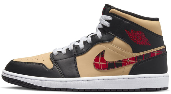 Men's Jordan 1 Mid SE Black/Multi-Color-Sesame (DZ5329 001)