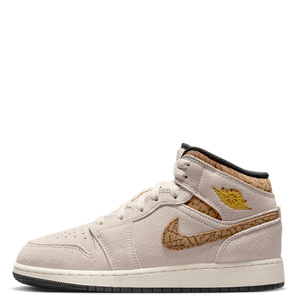 Little Kid's Jordan 1 Mid SE LT Orewood BRN/Metallic Gold (DZ5370 102)
