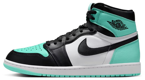 Men's Jordan 1 Retro High OG White/Black-Green Glow (DZ5485 130)